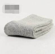 Double needle rabbit wool socks women