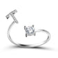 New Design Adjustable 26 Initial Letter Ring Fashion Jewelry For Women Simple Elegant Jewelry