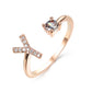 New Design Adjustable 26 Initial Letter Ring Fashion Jewelry For Women Simple Elegant Jewelry