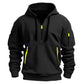 Cotton Dropped Shoulder Hooded Sweatshirt Men&