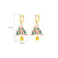 New Christmas Tree Earrings With Colorful Rhinestones Fashion Personality Shining Earrings Gift For Women Jewelry