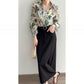 Spring And Summer Lapel Loose Top Breathable Printed Shirt