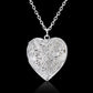 Carved Design Love Necklace Personalized Heart-shaped Photo Frame Pendant Necklace For Women Family Jewelry For Valentine&