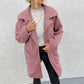 Double-faced Fleece Large Slot Pocket Mid-length Coat