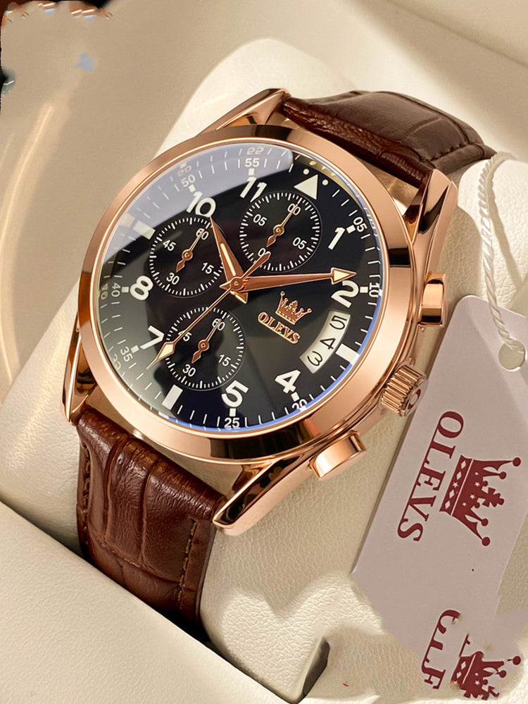 OLEVS, Luxury Mens Watches, Waterproof, Luminous, Quartz, Men&