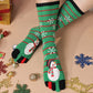 Cute Christmas Five-finger Socks Winter Elastic Sweat-absorbent Split-toe Socks For Women